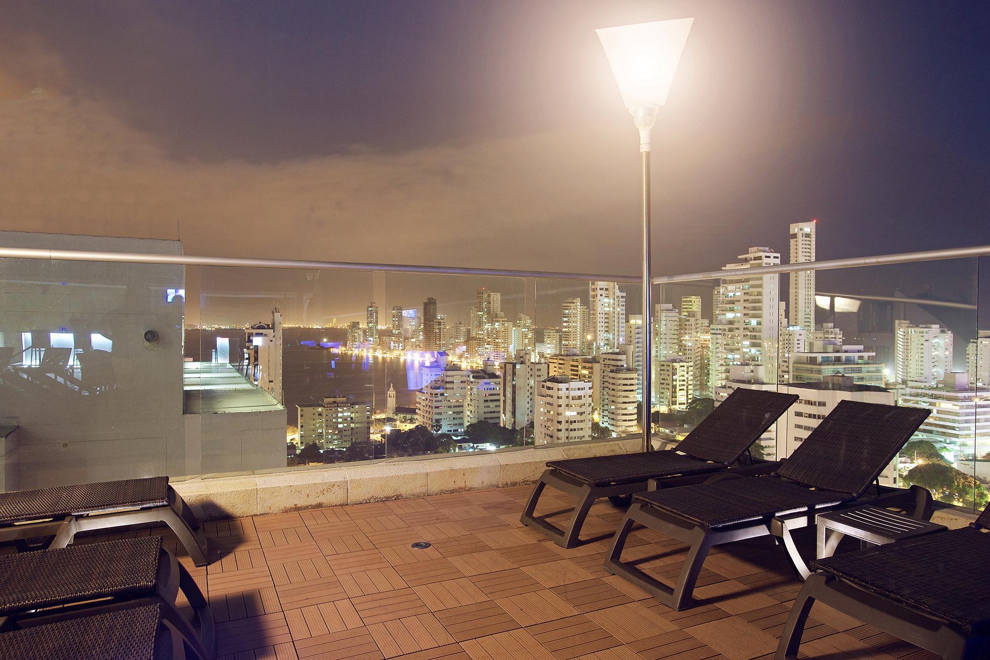 Hotel Capilla Del Mar Cartagena Exteriör bild View from the rooftop